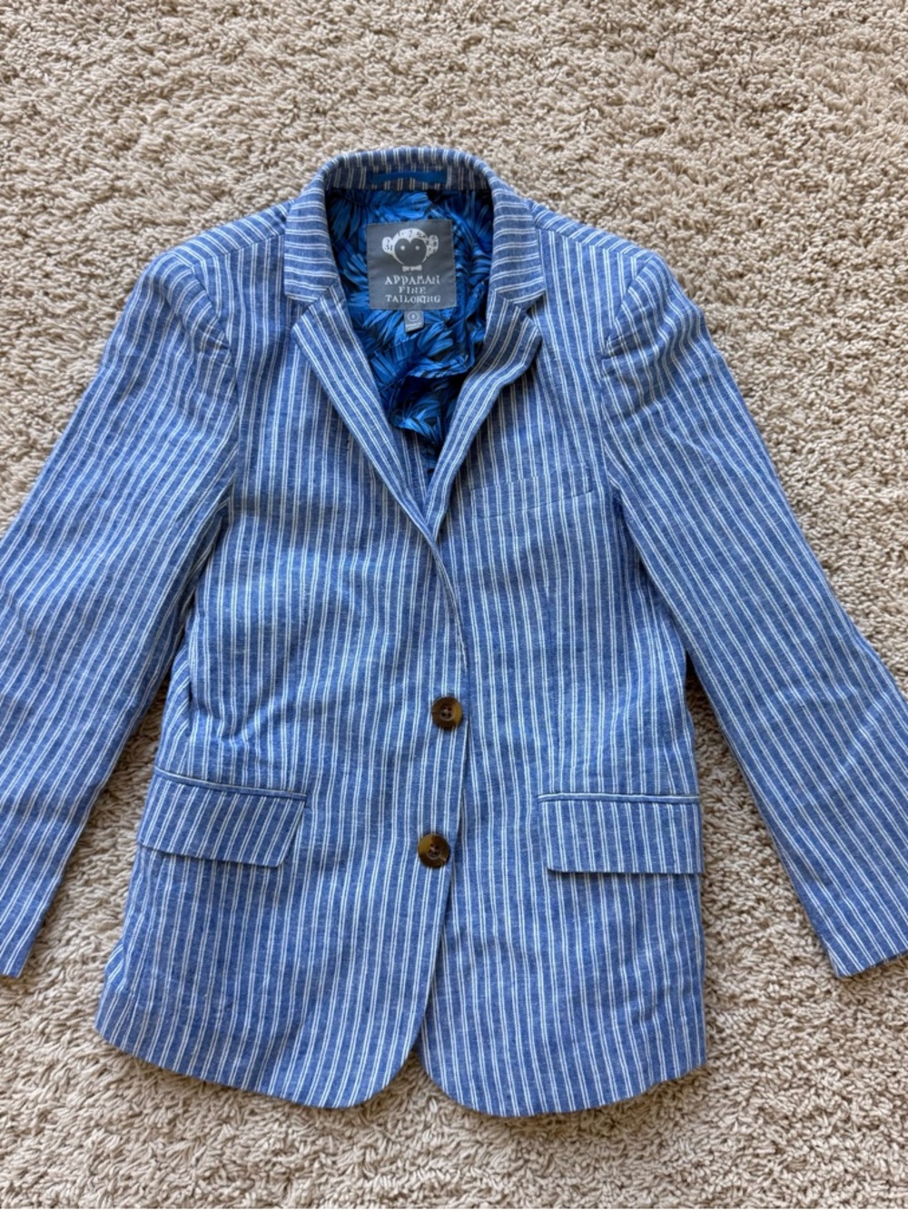 Appaman Blue Tropical Print Lining Jacket